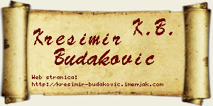 Krešimir Budaković vizit kartica